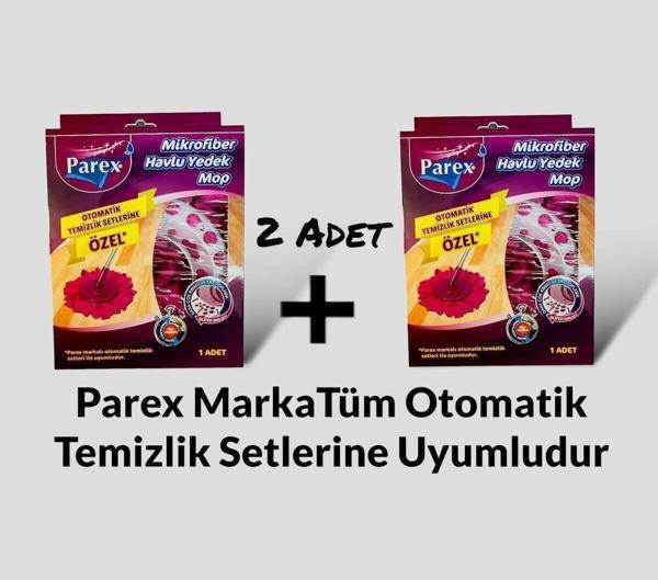 Parex Tüm Otomatik Temizlik Setlerine Uyumlu Yedek Mop X2 - Image 1