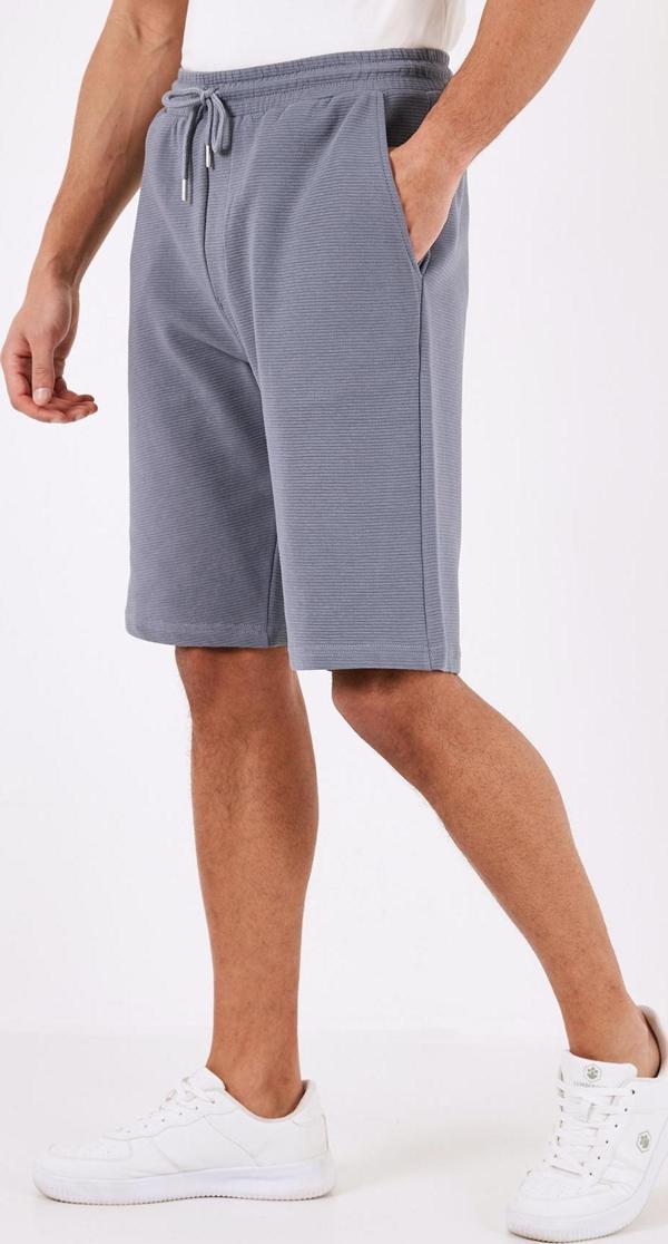 Buratti Pamuklu Relaxed Fit Cepli Erkek Short 5908023 KOYU GRİ - Image 1