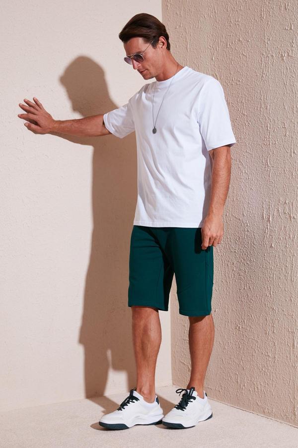 Buratti Belden Bağlamalı Pamuklu Cepli Regular Fit Erkek Short 5908041 HUNTER - Image 1