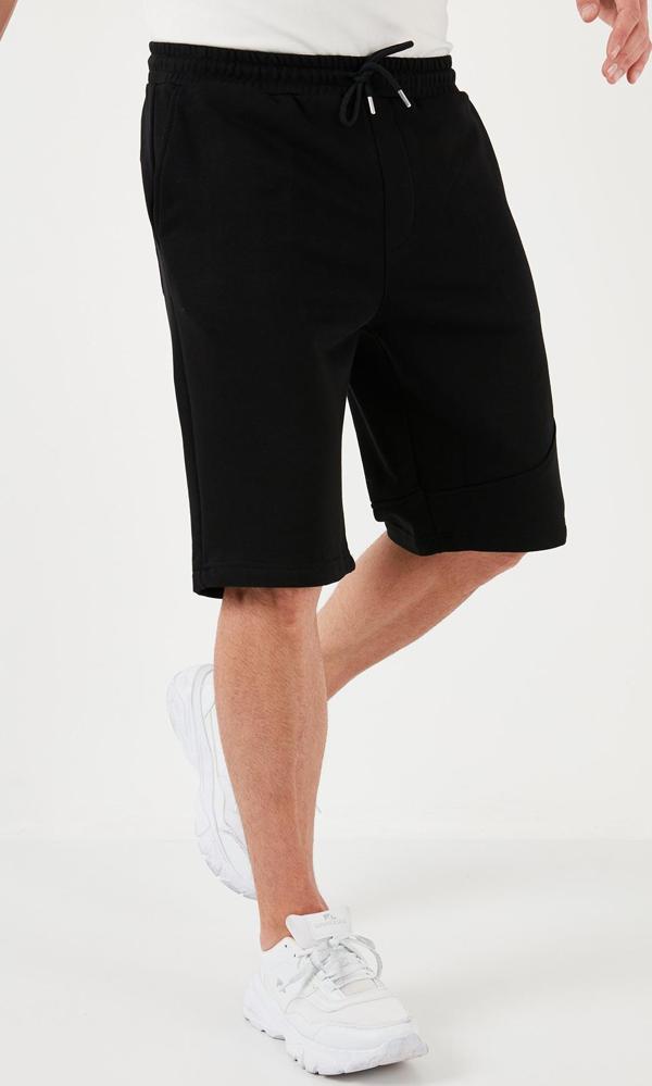 Buratti Belden Bağlamalı Pamuklu Cepli Regular Fit Erkek Short 5908041 SİYAH - Image 1