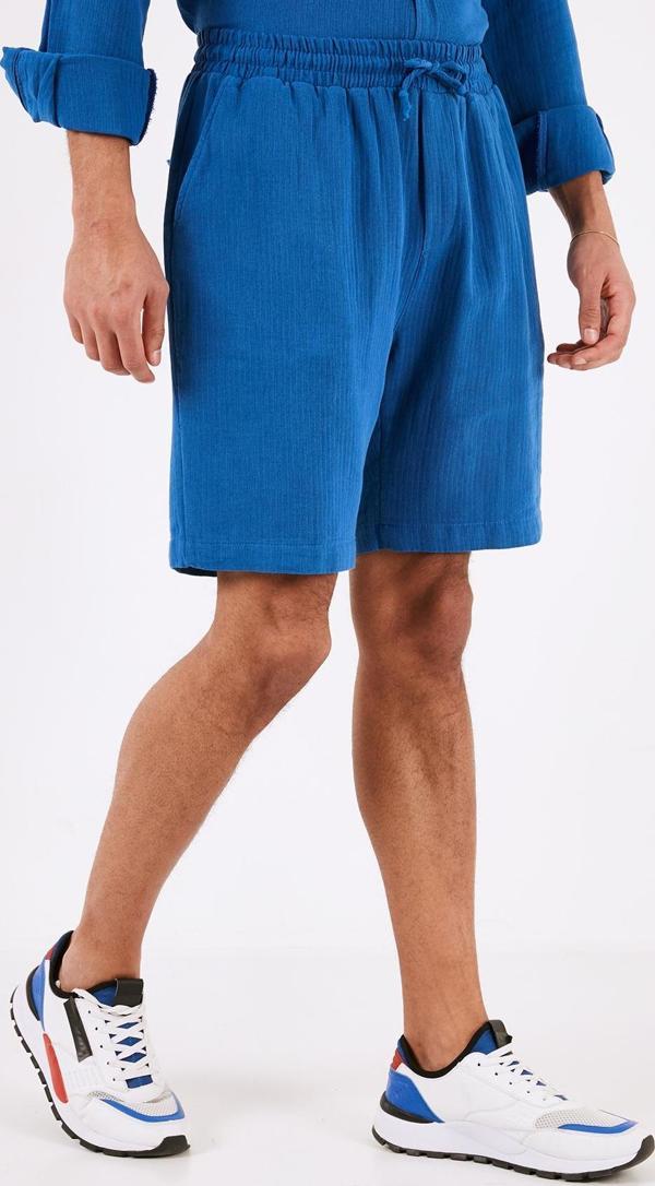 Buratti Pamuklu Regular Fit Cepli Müslin Erkek Short CF24S657802 SAKS - Image 1