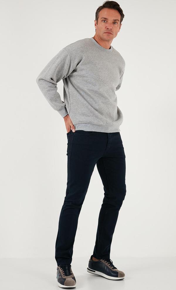 Buratti Streç Pamuklu Regular Fit Normal Bel Düz Paça Erkek Pantolon 674002 LACİVERT - Image 1