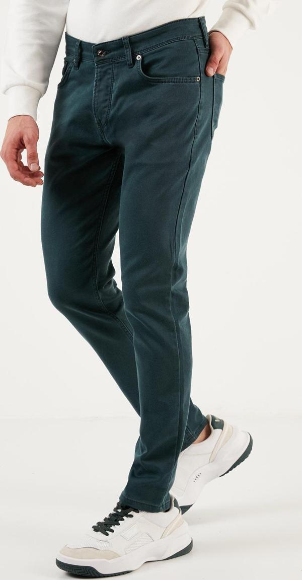 Buratti Pamuklu Normal Bel Regular Fit Jeans Erkek Kot Pantolon 6440304 PETROL - Image 1