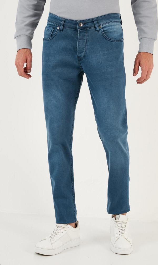 Buratti Pamuklu Normal Bel Regular Fit Jeans Erkek Kot Pantolon 6440303 MAVİ - Image 1