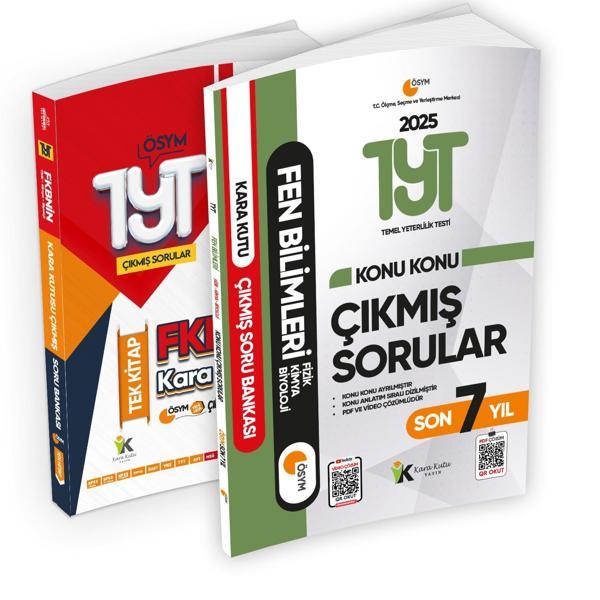 2025 TYT Fen Bilimleri Konu Konu Son 7 Yıl Çıkmış Soru Bankası ve FKB Kara Kutu TEK KİTAP Çözümlü - Karakutu Yayınları - Image 1