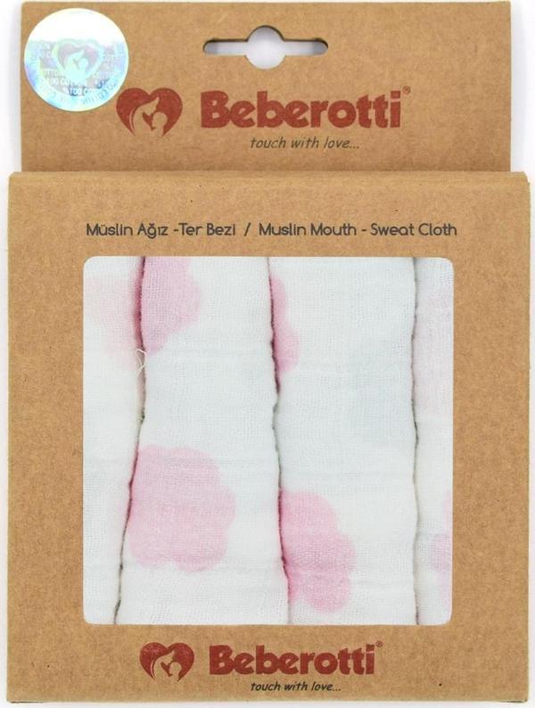 Beberotti 4'Lü Müslin Bebek Ağız Bezi 25X25 Cm 102 - Image 1