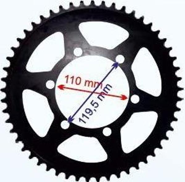 Motospartan Arka Dişli 53t Kawasaki Nınja 250 (iç 110mm) (520 Zincir İçin) - Image 1