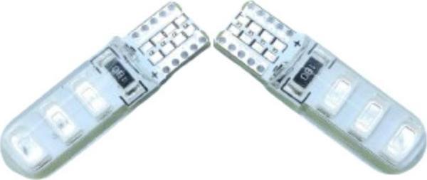 T10 12V Led Ampül Çakar Kırmızı 2 Li Silikonlu - Image 1