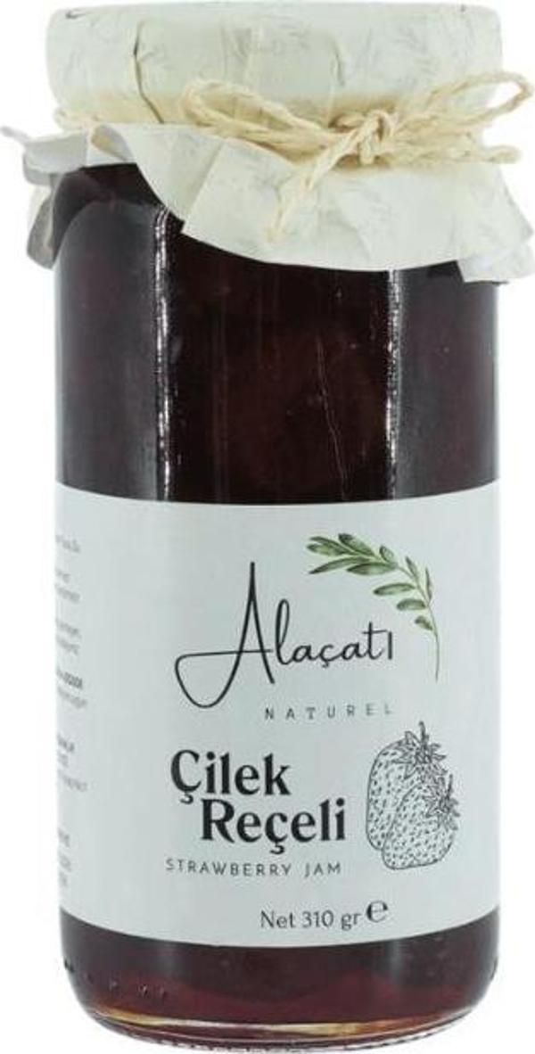 Alaçatı Naturel Çilek Reçeli Doğal Meyveli Katkısız Reçel 300 g e - Image 1