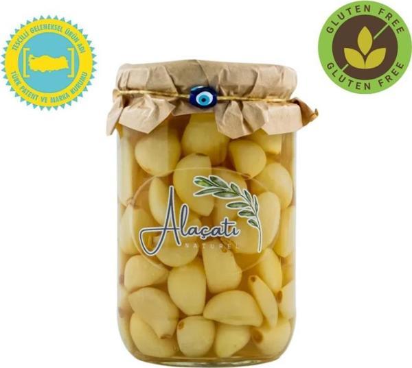 Alaçatı Naturel Doğal Sarımsak Turşusu 660cc Süzme 300 g e - Image 1