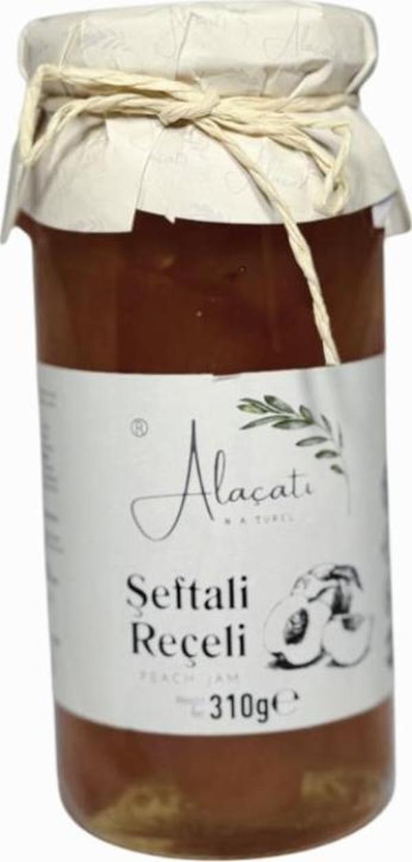 Alaçatı Naturel Şeftali Reçeli Doğal Meyveli Katkısız Reçel 310 g e - Image 1
