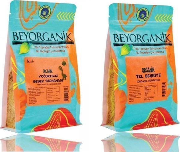 Beyorganik Vegan - Yoğurtsuz Bebek Çorbası - Yoğurtsuz Bebek Tarhanası 300 Gr + Tel Şehriye 250 Gr - Image 1