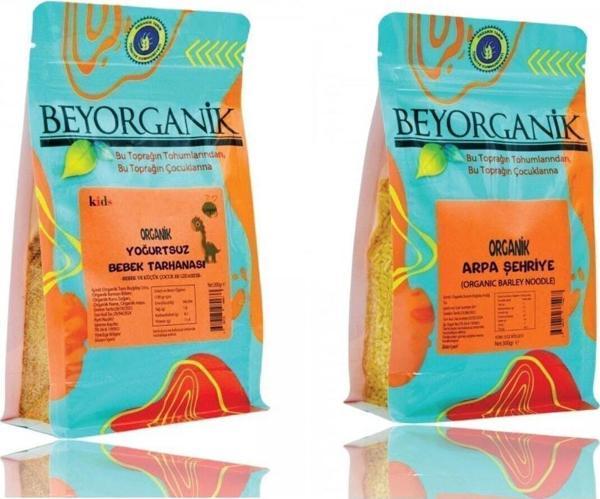 Beyorganik Vegan - Yoğurtsuz Bebek Çorbası - Yoğurtsuz Bebek Tarhanası 300 Gr + Arpa Şehriye 300 Gr - Image 1