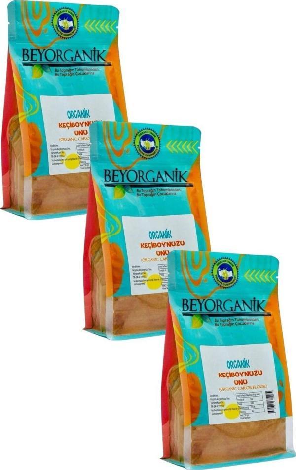 Beyorganik Organik Keçiboynuzu Unu 250 Gr  X  3 Adet (Toplam 750 Gr) - Image 1