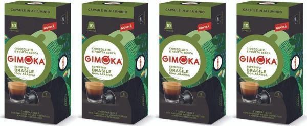 Gimoka Nespresso Uyumlu Alüminyum Kapsül Kahve Brasile 10'Lu  X  4 Adet - Yoğunluk 8 - Image 1