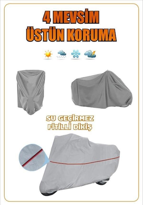 CarGuard Yamaha Mt-25 Fitilli Motosiklet Brandası Çadır Örtü - Miflonlu - Image 1