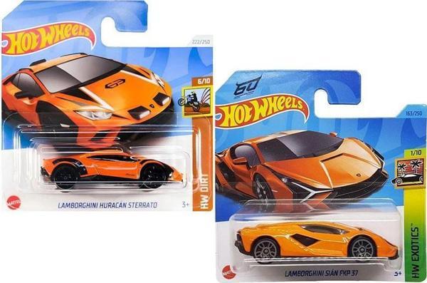 2 Araç Hot Wheels Set - Lamborghini Huracan Sterrato & Lamborghini Sian FKP 37 (1/64) - Image 1