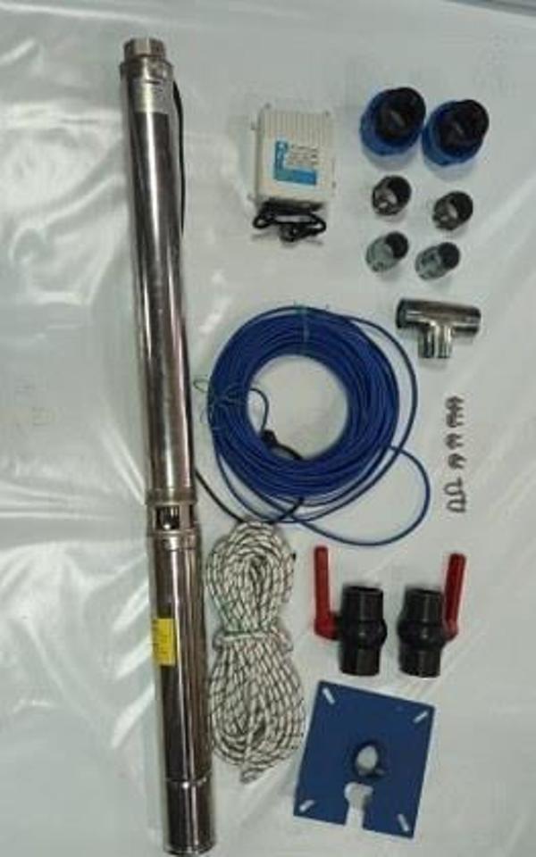 Impo Sk 409/14 3HP Krom Başlıklı  20 MT Yassı Kablolu ve Panolu 40 mt Halatlı Çift Vanalı Akıtma Başlıklı Monofaze Takım - Image 1