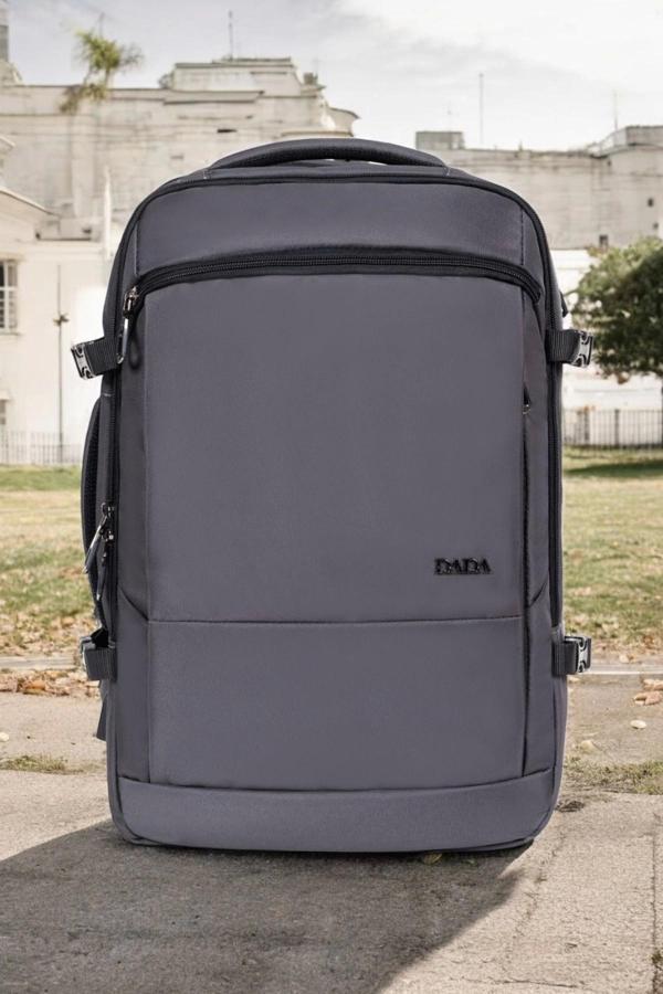 Gri Su Geçirmez Oxford Kumaş Ortopedik Laptop Sırt Çantası - Image 1