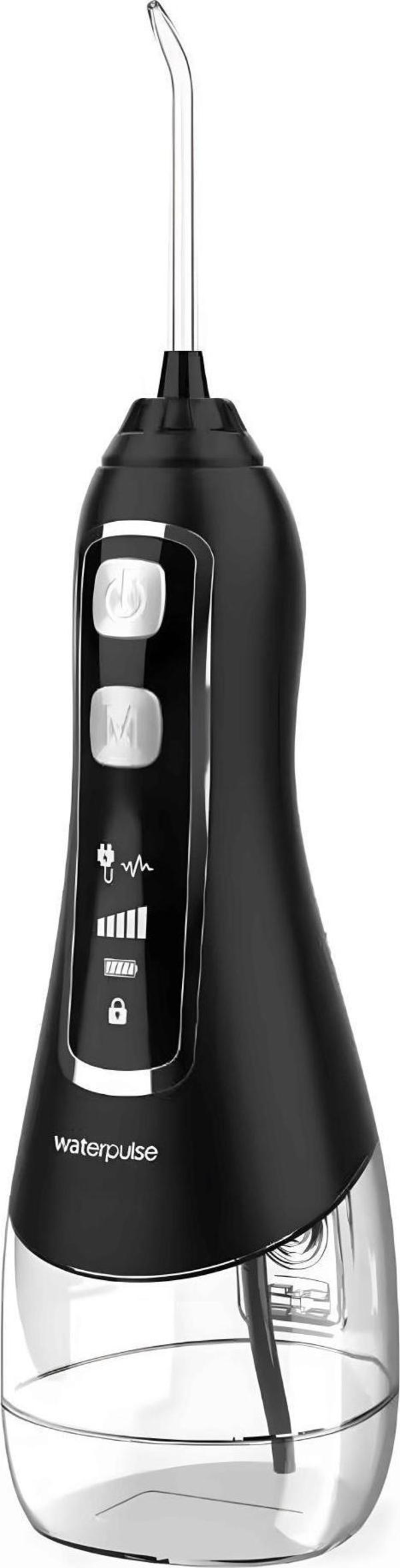 Waterpulse V580 Water Flosser Taşınabilir Şarjlı Masajlı Diş/Protez Bakım ve Ağız Duşu-Siyah - Image 1