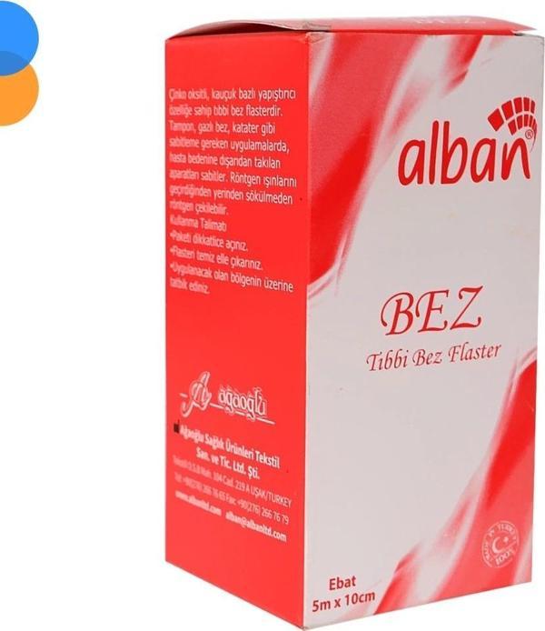 Alban Tıbbi Bez Flaster Bant 5m x10 cm - Image 1
