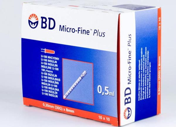 BD 0.5 ML İnsülin Enjektörü 100 Adet - 1 Kutu - Image 1