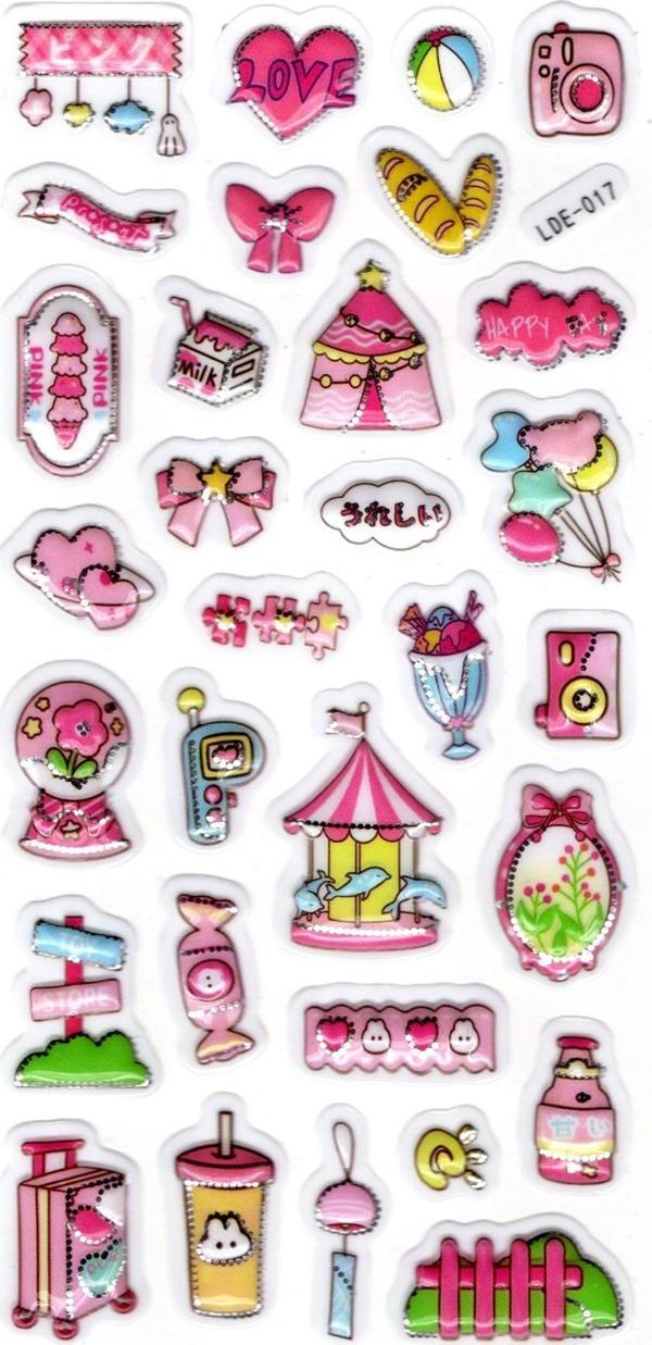 Sticker Kabartmalı , Sticker Defter, Planlayıcı Etiket (LDE-017) - 19X9 cm - Lunapark  - Image 1