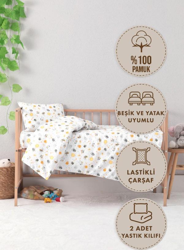 Astronot Bebek Nevresim Takımı - Antrasit - Image 1
