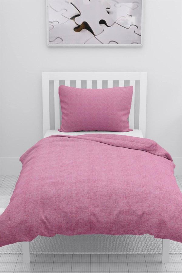 Vega Pamuklu Ranforce Tek Kişilik Nevresim Seti - Pembe - Image 1