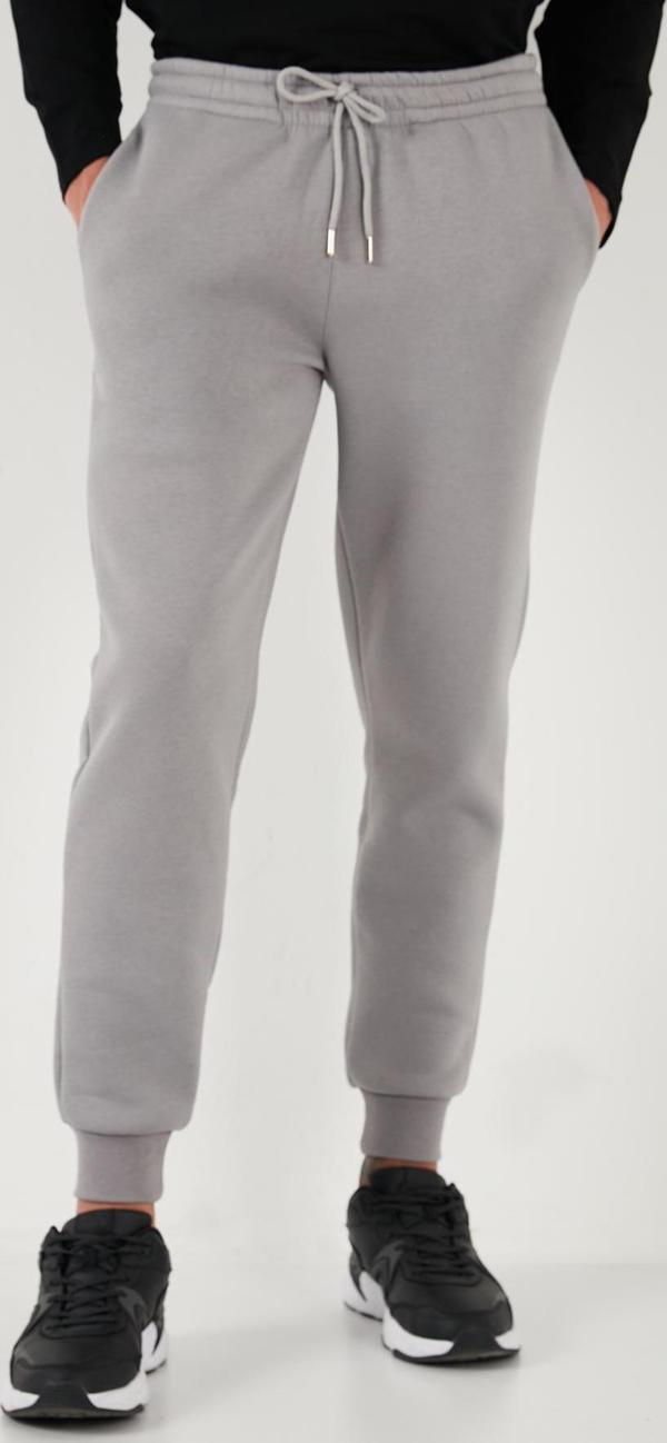 Buratti Pamuklu Regular Fit Normal Bel Cepli Erkek Eşofman Altı 5908060 GRİ - Image 1