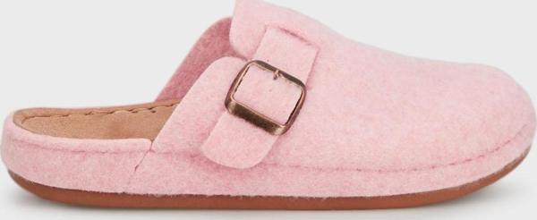 Lela Kemerli Keçe Kışlık Ev Bayan Terlik 6711001 PEMBE - Image 1