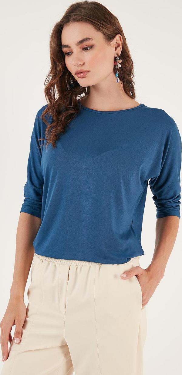 Lela Bisiklet Yaka Truvakar Kol Bayan Bluz 5861416Y İNDİGO - Image 1