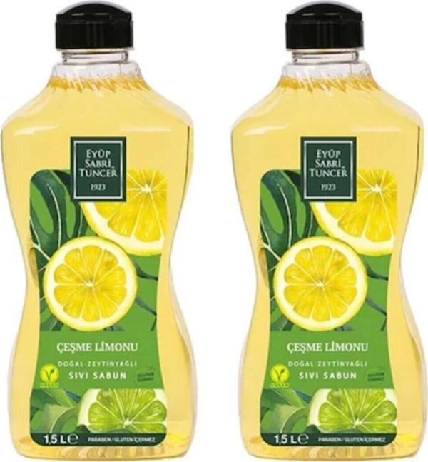 Eyüp Sabri Tuncer Sıvı Sabun Çeşme Limonu 1500 Ml X 2 Adet - Image 1