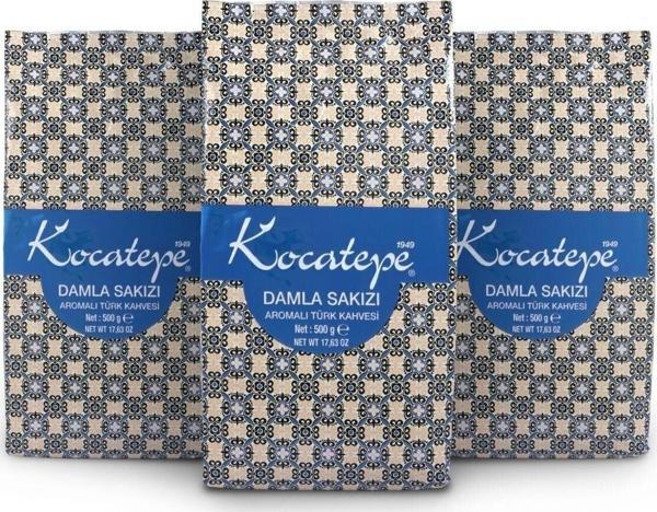 KOCATEPE KAHVE Türk Kahvesi Damlasakızı Aromalı 500Gr Folyo 3'Lü Paket - Image 1