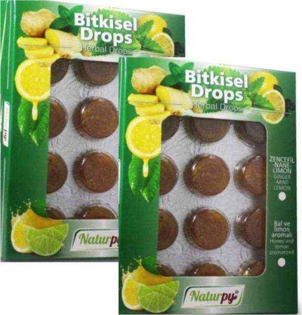Naturpy Bitkisel Nane Bal Limonlu Drops Şeker 30 Gr (2 Paket) - Image 1
