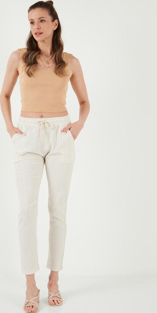 Lela Slim Fit Normal Bel Cepli Bayan Pantolon 5865297 TAŞ - Image 1