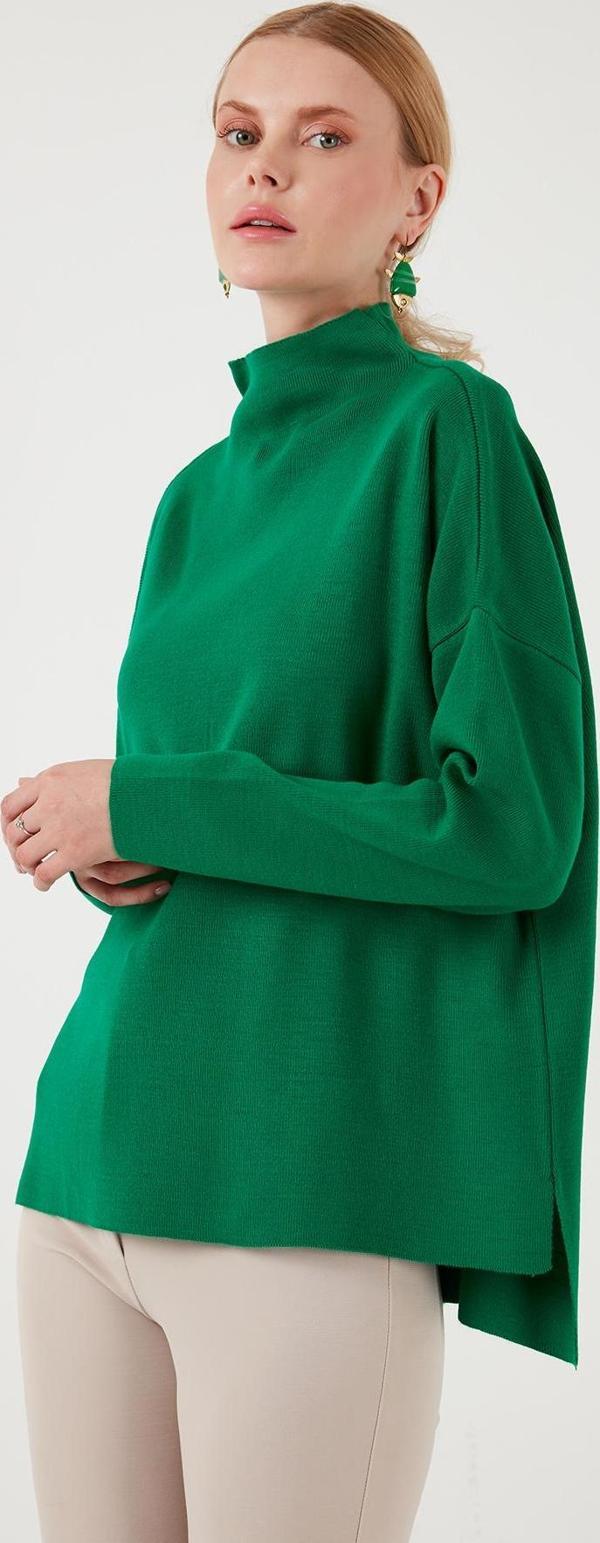 Lela Arkası Uzun Dik Yaka İnce Triko Bayan Kazak 4615002 BENETTON - Image 1