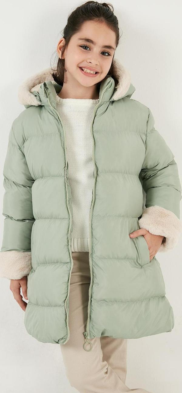 Lela İçi Yumuşak Astarlı Kapüşonlu Şişme Kız Çocuk Mont 5761981 ÇAĞLA - Image 1