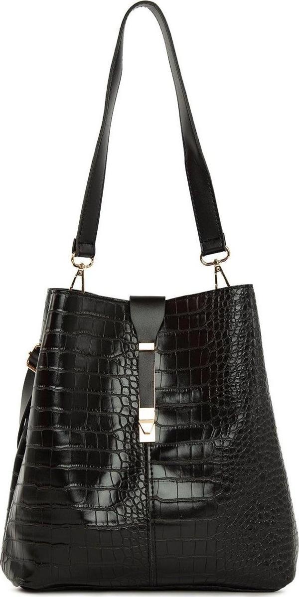 Bagmori Aksesuarlı Biritli Çanta Siyah - Image 1