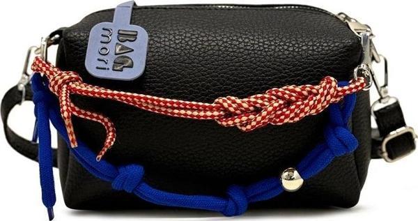 Bagmori Dokulu Charm Aksesuar Detaylı Mini Çanta Siyah - Image 1