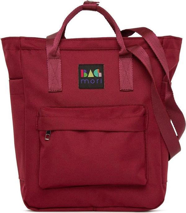 Bagmori Fermuarlı Kolon Askılı Sırt Çantası Bordo - Image 1