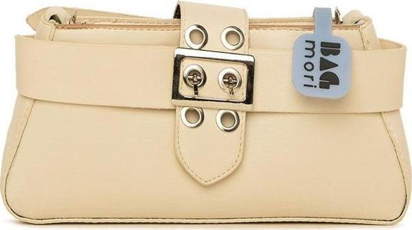 Bagmori Kemer Detaylı Mini Baget Krem - Image 1
