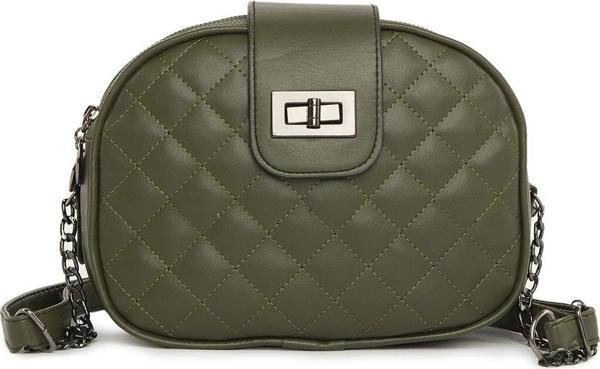 Bagmori Üç Fermuarlı Kilitli Çanta Haki - Image 1