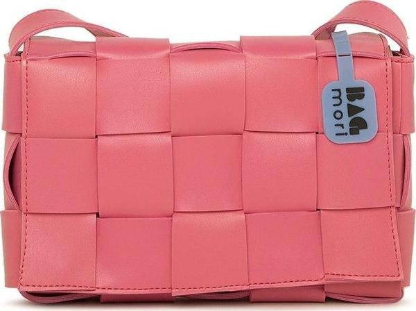 Bagmori Örme Derili Büyük Tasarım Çanta Fuşya - Image 1