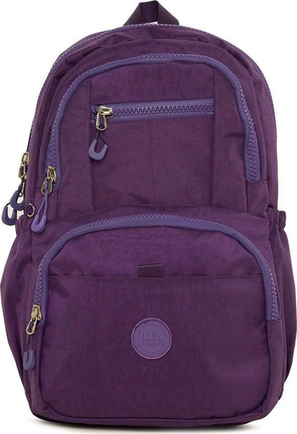 Bagmori Oturtma Çok Cepli Logolu Paraşüt Sırt Çantası Mor - Image 1