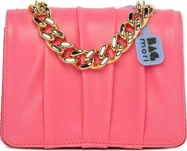 Bagmori Pilili Zincirli Kalıp Kutu Çanta Fuşya - Image 1