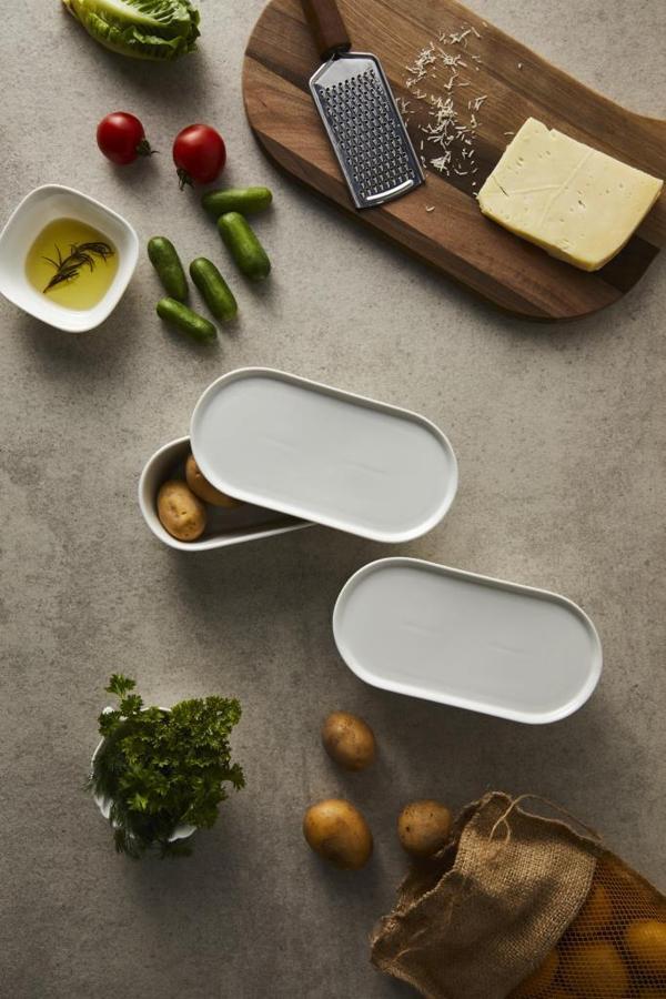 Be Original Pera 20Cm  2'Li Oval Kapaklı Fırın & Saklama Kabı - Image 1