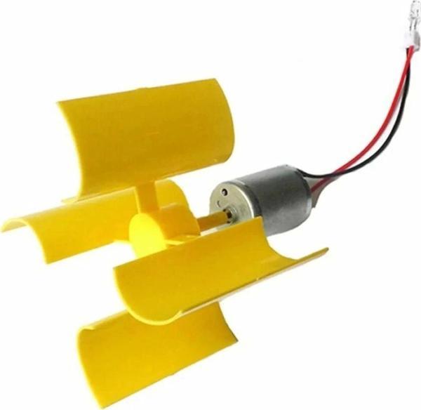 Mini Rüzgar Gülü Jeneratörü Motor Türbin Kanatlı Led Göstergeli - Image 1