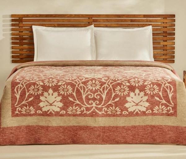Karaca Home Flara Terra Cota Çift Kişilik Pamuklu Battaniye - Image 1