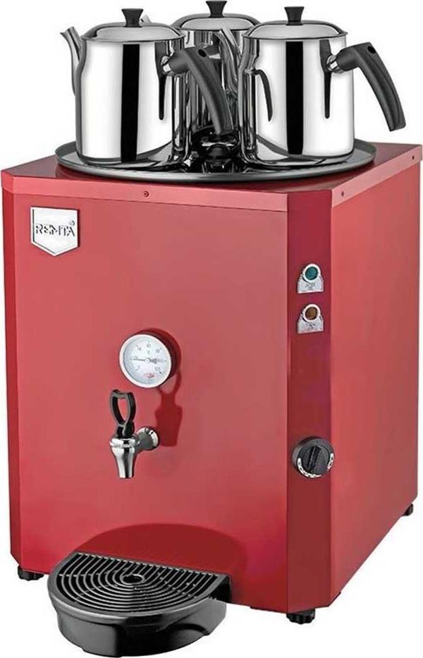 Remta Jumbo Çay Makinesi 40 litre 3 demlik dahil Kırmızı - Image 1